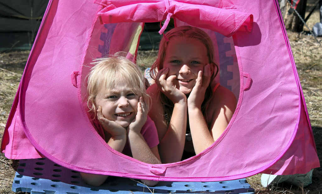 Lillie Dix and Emma Donohoe-Dix know how to camp in style. Lillie Dix and Emma Donohoe-Dix know how to camp in style.
